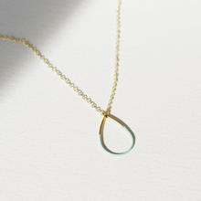 Load image into Gallery viewer, Copper Bee Teardrop Turquoise &amp; Brass Necklace
