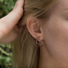 Load image into Gallery viewer, Alison Moore Organic Copper & Silver Studs