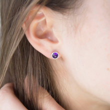Load image into Gallery viewer, Alison Moore Amethyst Gemstone Studs