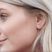 Load image into Gallery viewer, Alison Moore Pink Tourmaline Gemstone Studs