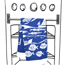 Load image into Gallery viewer, Port &amp; Lemon - Fish and Ships Tea Towel
