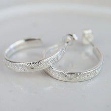 Load image into Gallery viewer, Lucy Kemp Everyday Lace Hoop Earrings
