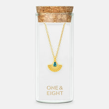 Load image into Gallery viewer, One &amp; Eight Gold Fan Necklace
