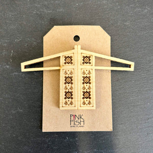 Pink Fish Jumper Board Brooch