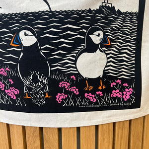 Mella Tea Towel - Puffins