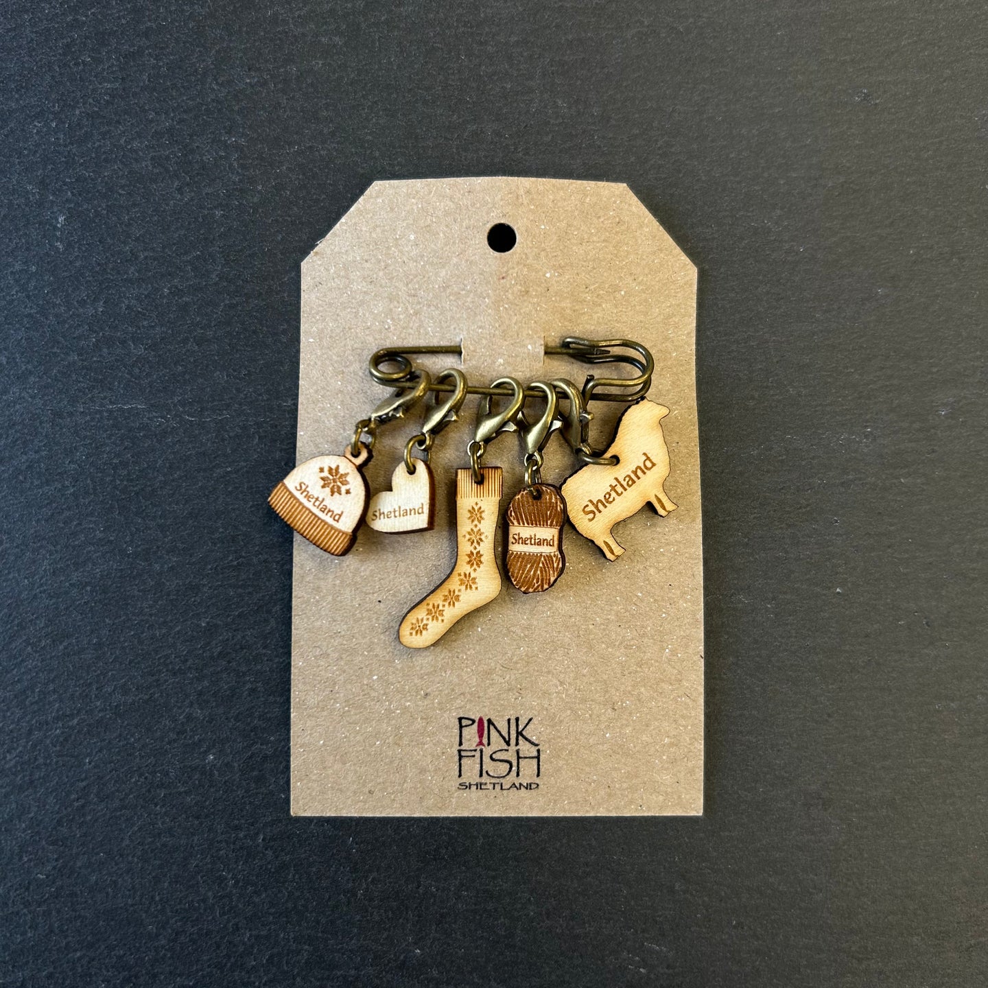 Pink Fish Stitch Marker Design 2