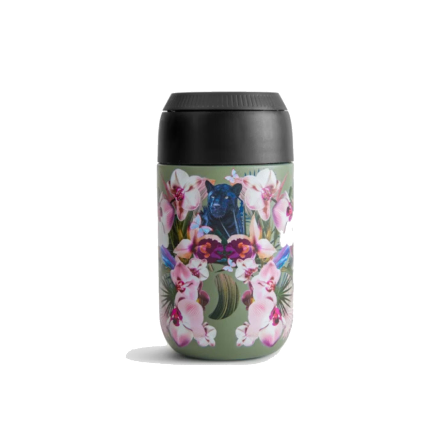 Chillys 340ml Coffee Cup Orchid Panther