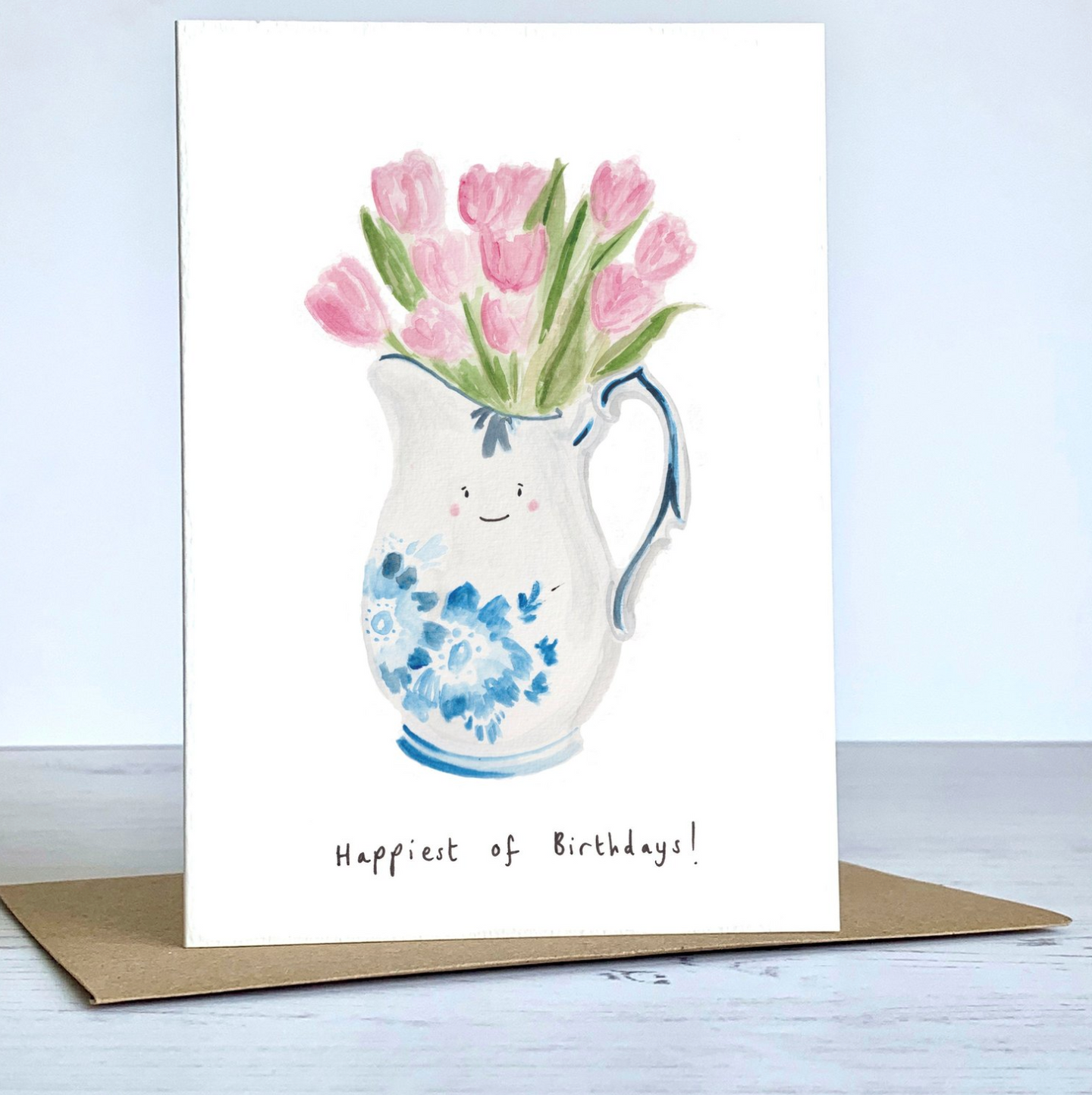 Western Sketch Happiest Of Birthdays Tulips Card