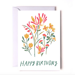 Joy Nevada Floral Birthday Mini Card