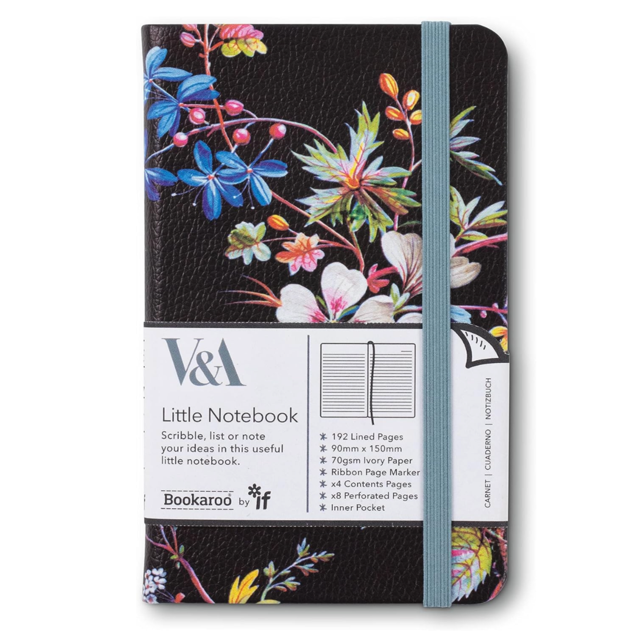 V&A Notebook - A6 Kilburn Black Floral