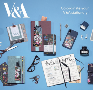 V&A Notebook - A6 Kilburn Black Floral