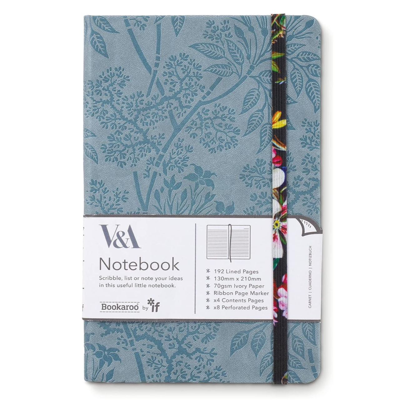 V&A Notebook - A5 Kilburn Black Floral