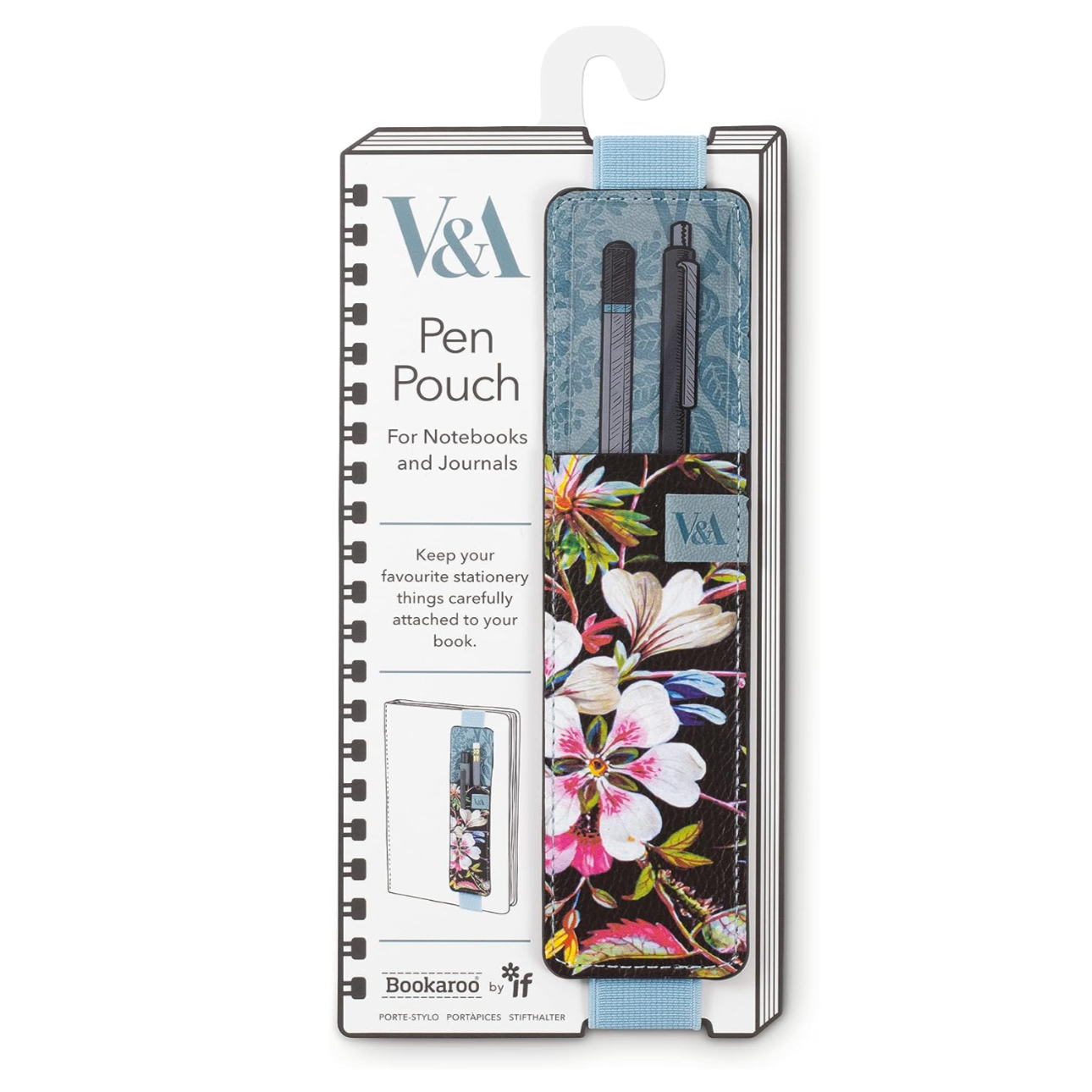 V&A Pen Pouch - Kilburn Black Floral