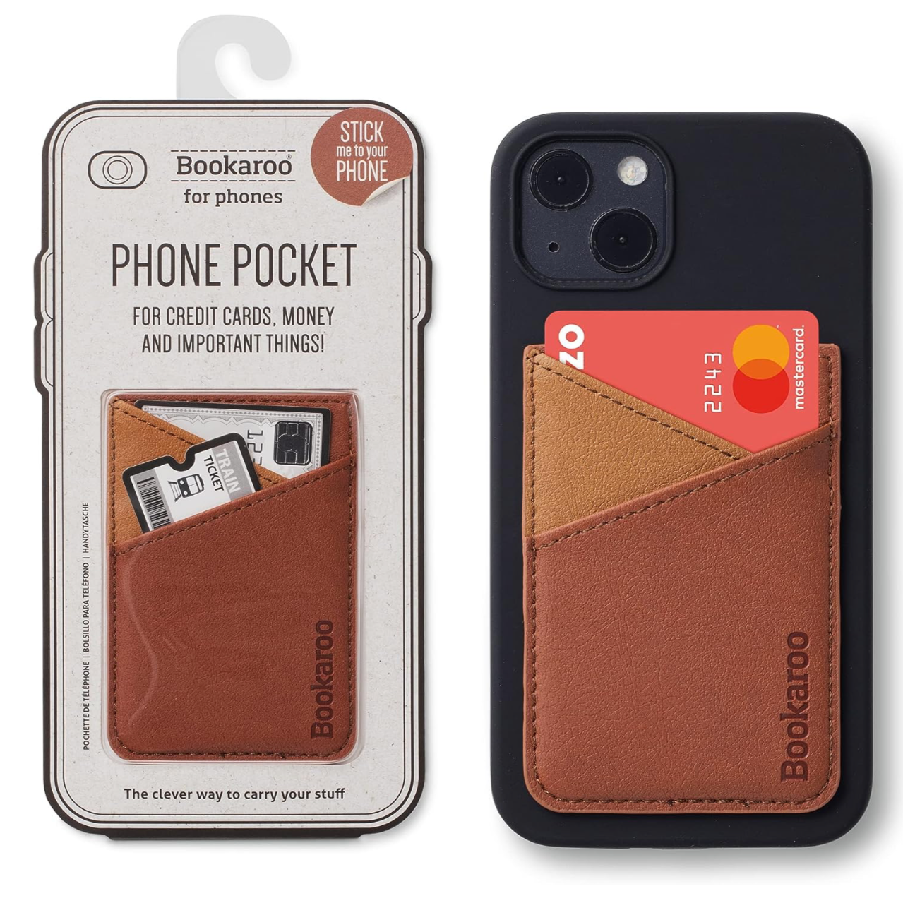 Bookaroo Phone Pocket - Brown