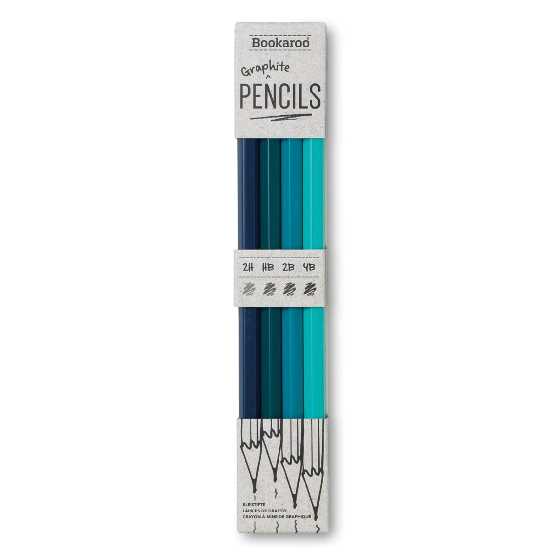 Bookaroo Graphite Pencils - Blues