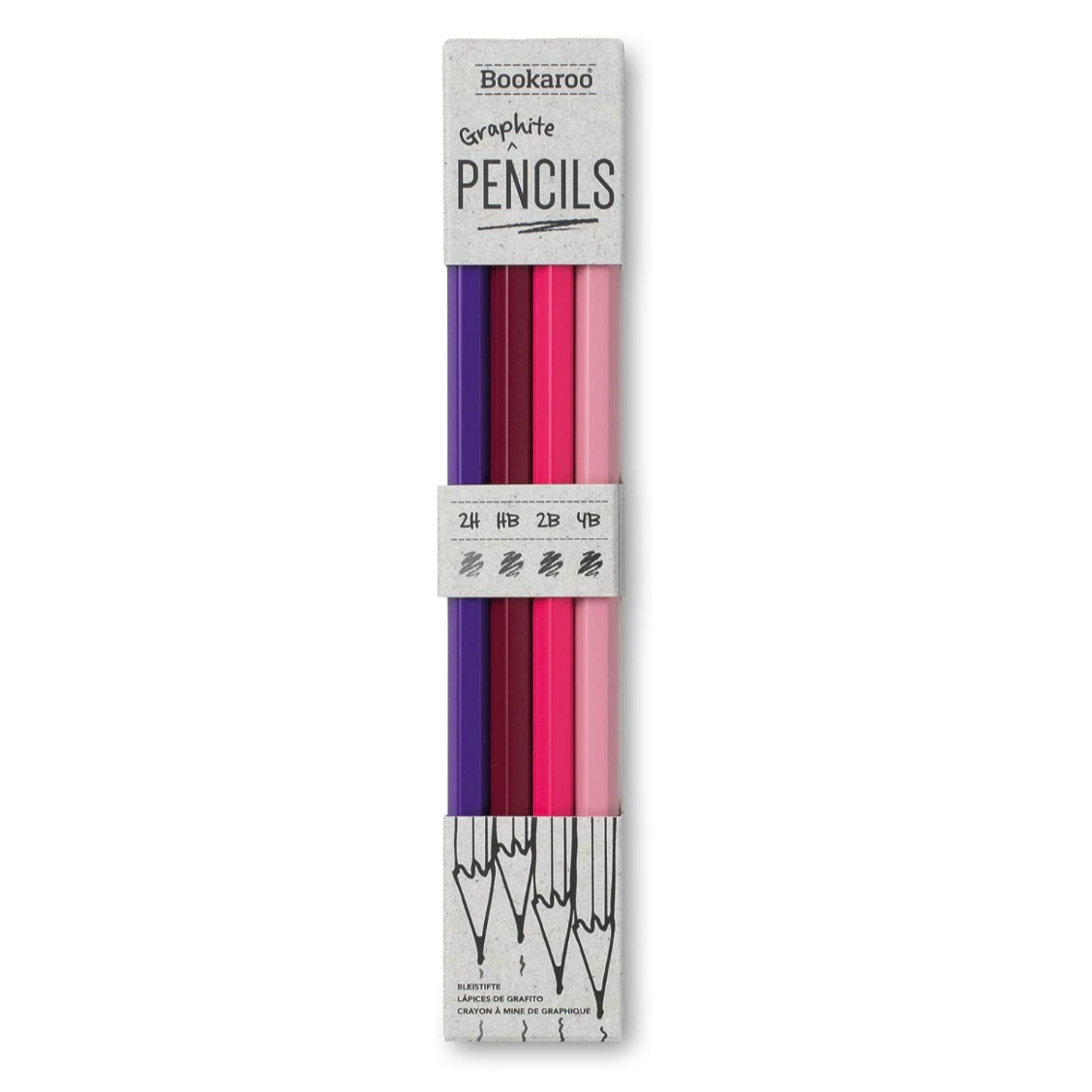 Bookaroo Graphite Pencils - Pinks
