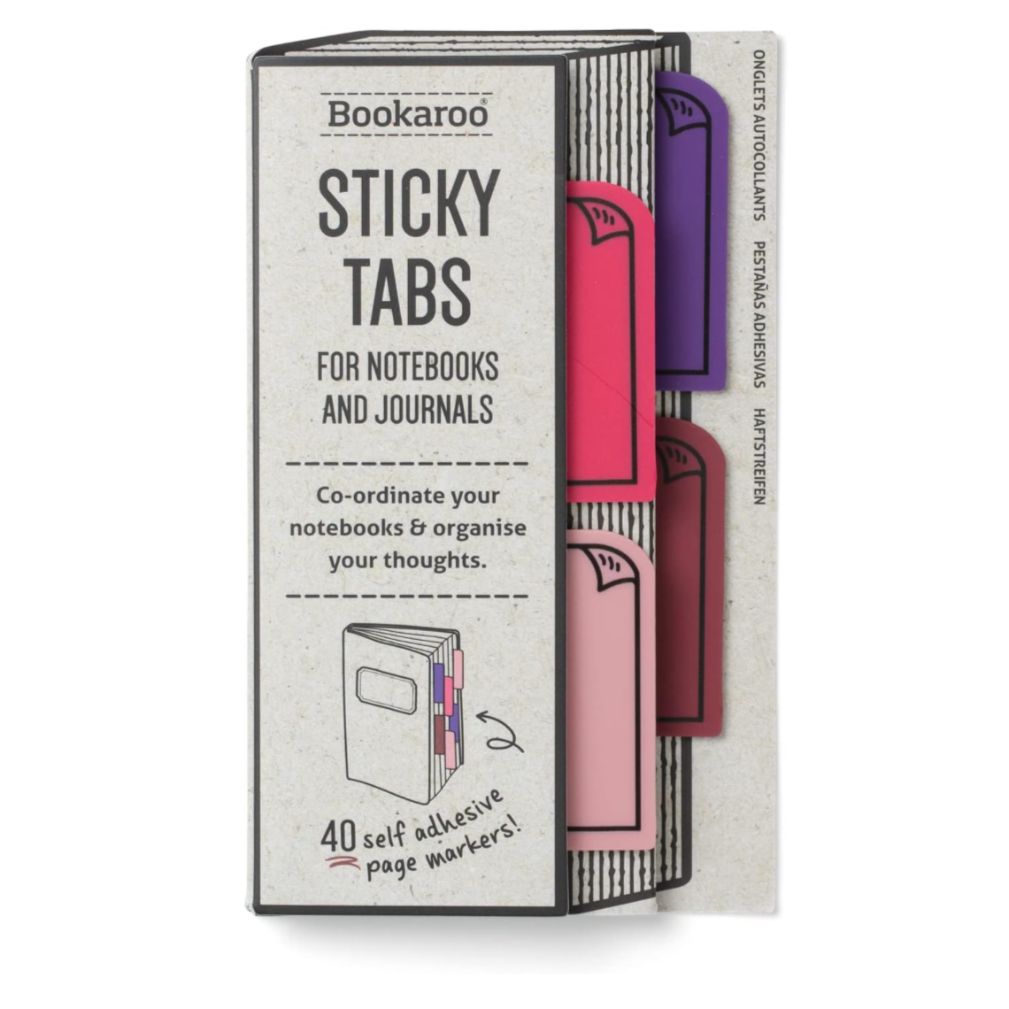 Bookaroo Sticky Tabs - Pinks