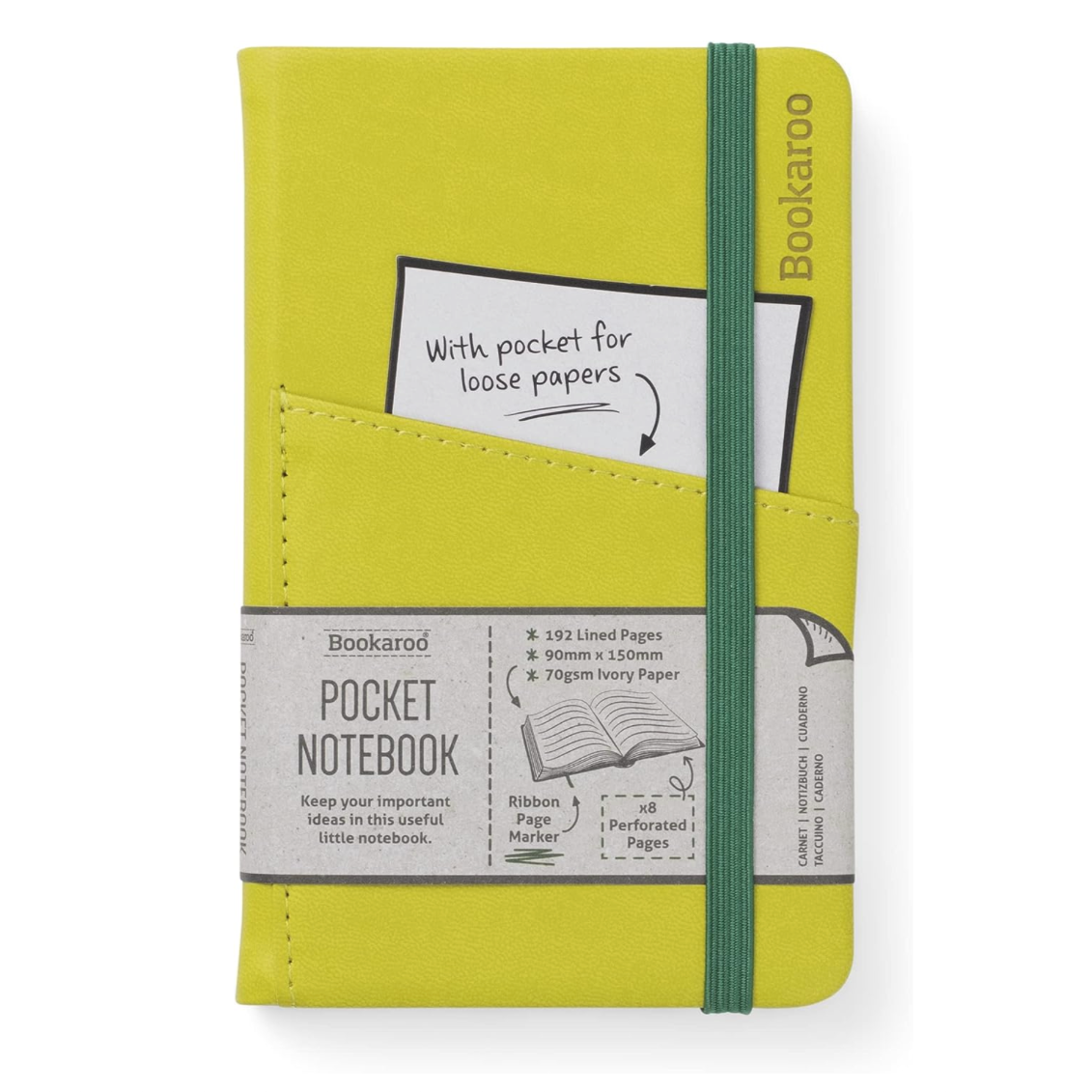Bookaroo Notebook A6 - Chartreuse