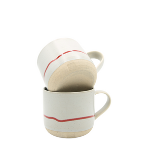 Keith Brymer Jones Medium Mug - Pebble & Red