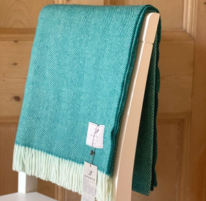 Bronte - Herringbone Jade Throw