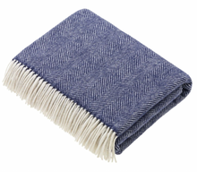 Load image into Gallery viewer, Bronte - Herringbone Navy Throw
