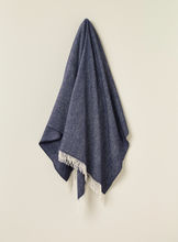 Load image into Gallery viewer, Bronte - Herringbone Navy Throw
