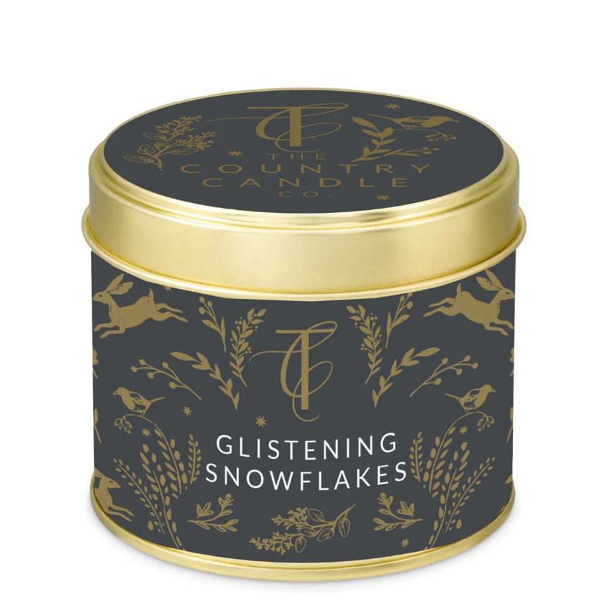 Country Candle - Glistening Snowflakes Tin Candle