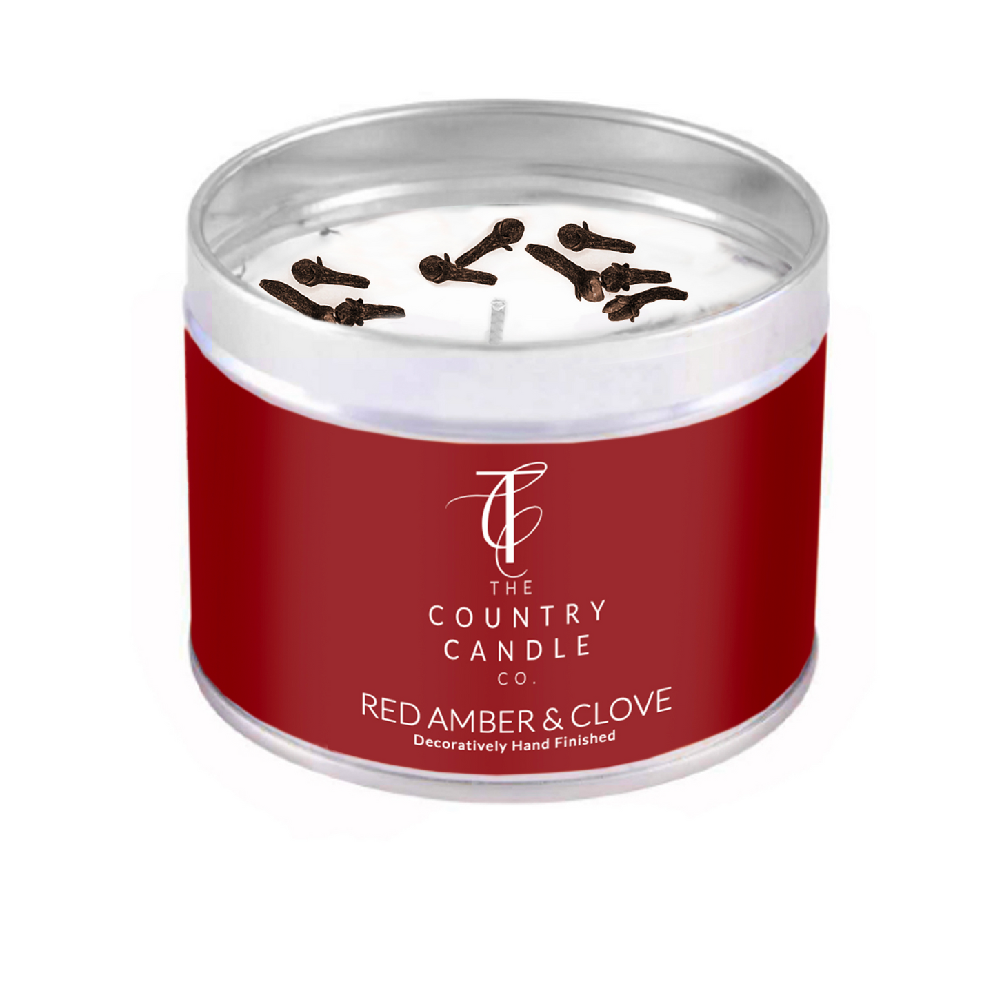 Country Candle - Red Amber & Clove Tin Candle