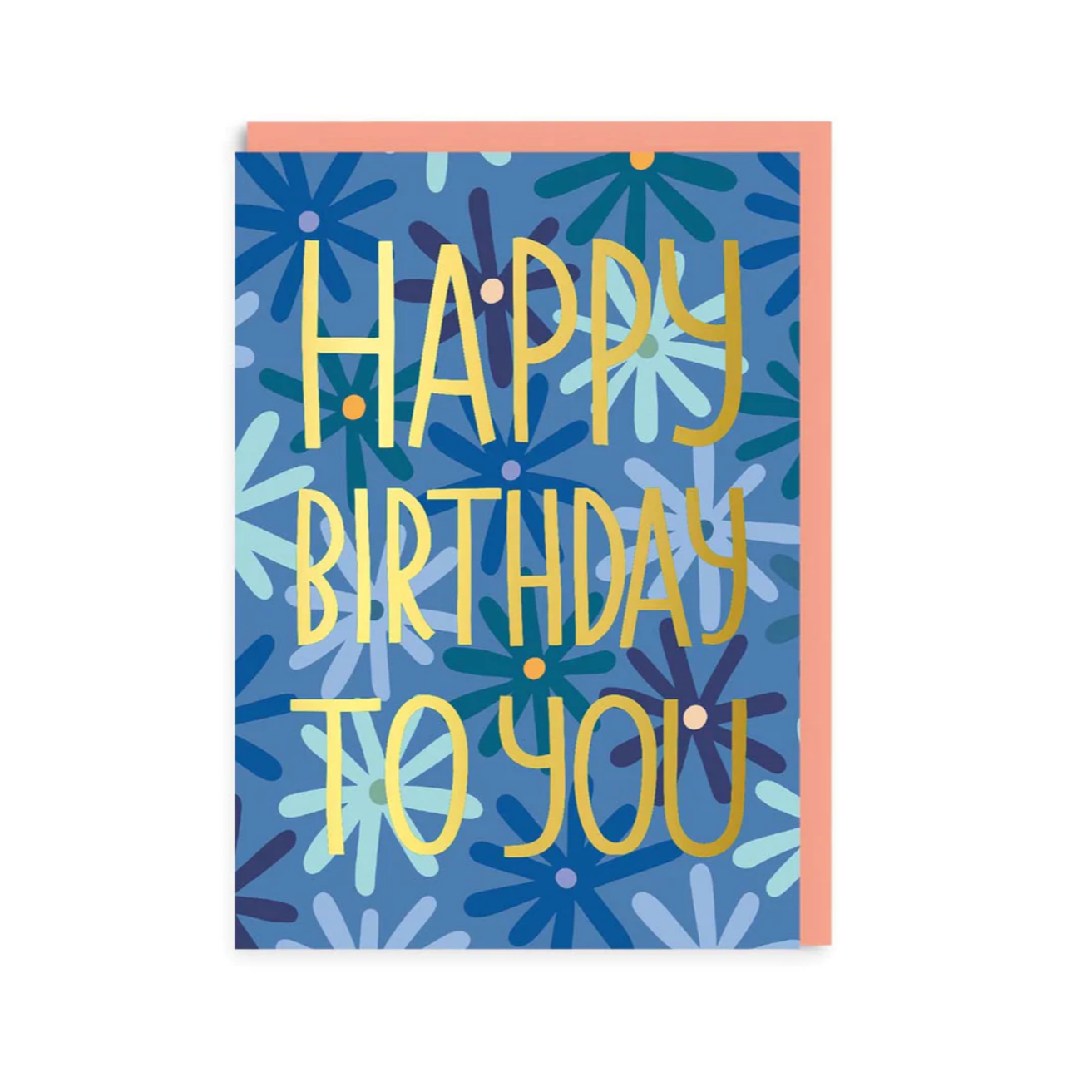 Ohh Deer HBD Flower Pattern Card