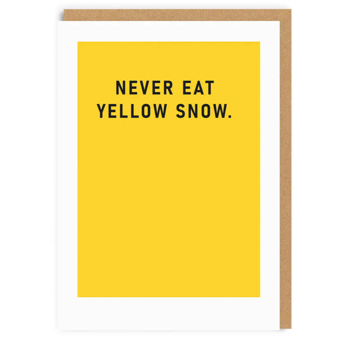 Ohh Deer Yellow Snow Xmas Card