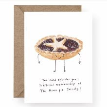 Load image into Gallery viewer, Western Sketch Mince Pie Society Card
