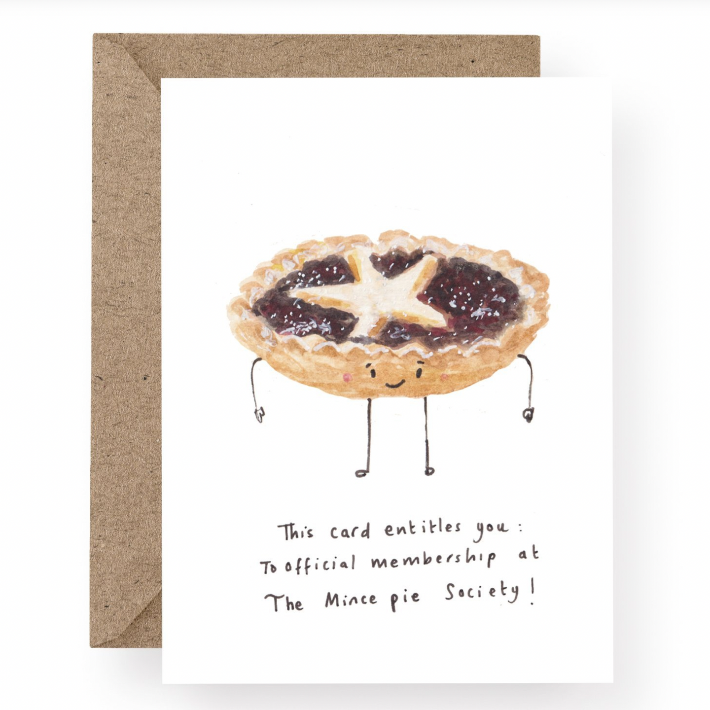 Western Sketch Mince Pie Society Card