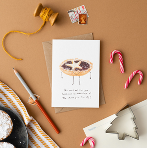 Western Sketch Mince Pie Society Card
