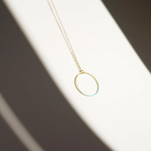 Load image into Gallery viewer, Copper Bee Circle Turquoise &amp; Brass Necklace
