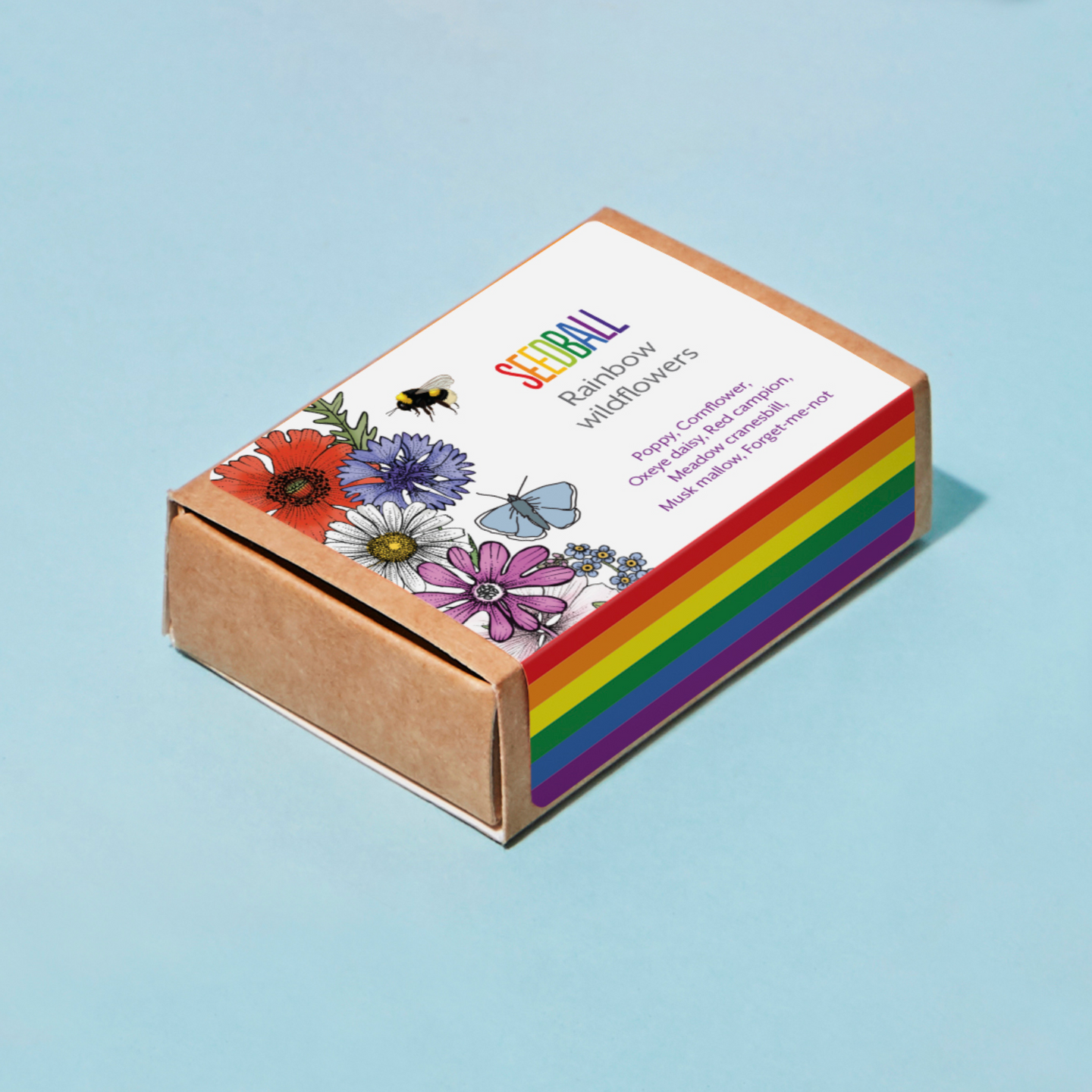 Seedball Rainbow Wildflowers Seed Box