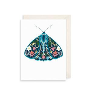The Art File Pollen Floral Moth Card