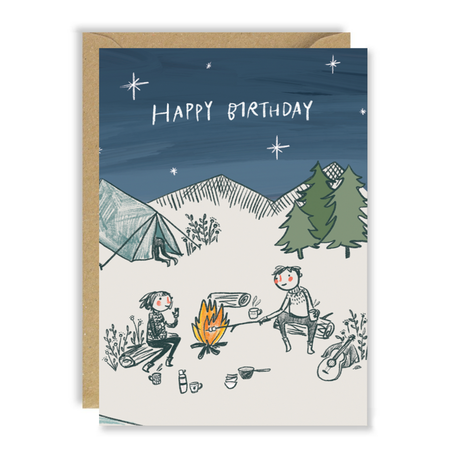 Joy Nevada Camping Birthday Card