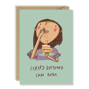 Joy Nevada Birthday Cake Eater Card