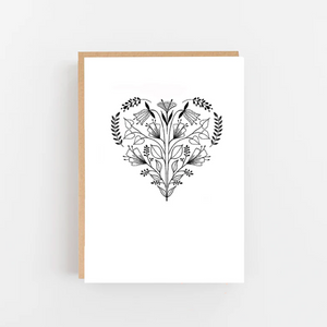 Lomond Paper Co Folk Heart Card