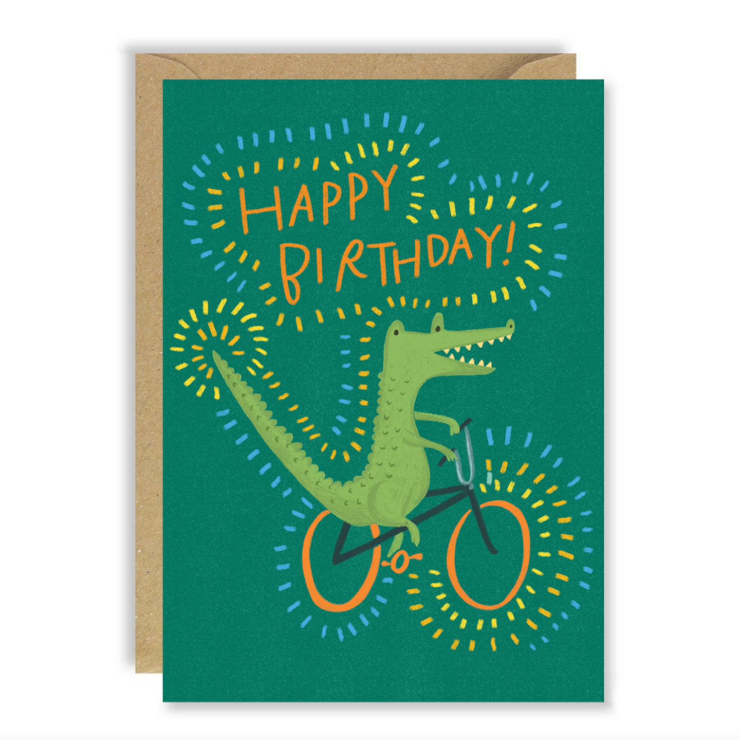 Joy Nevada Crocodile on Bike Card