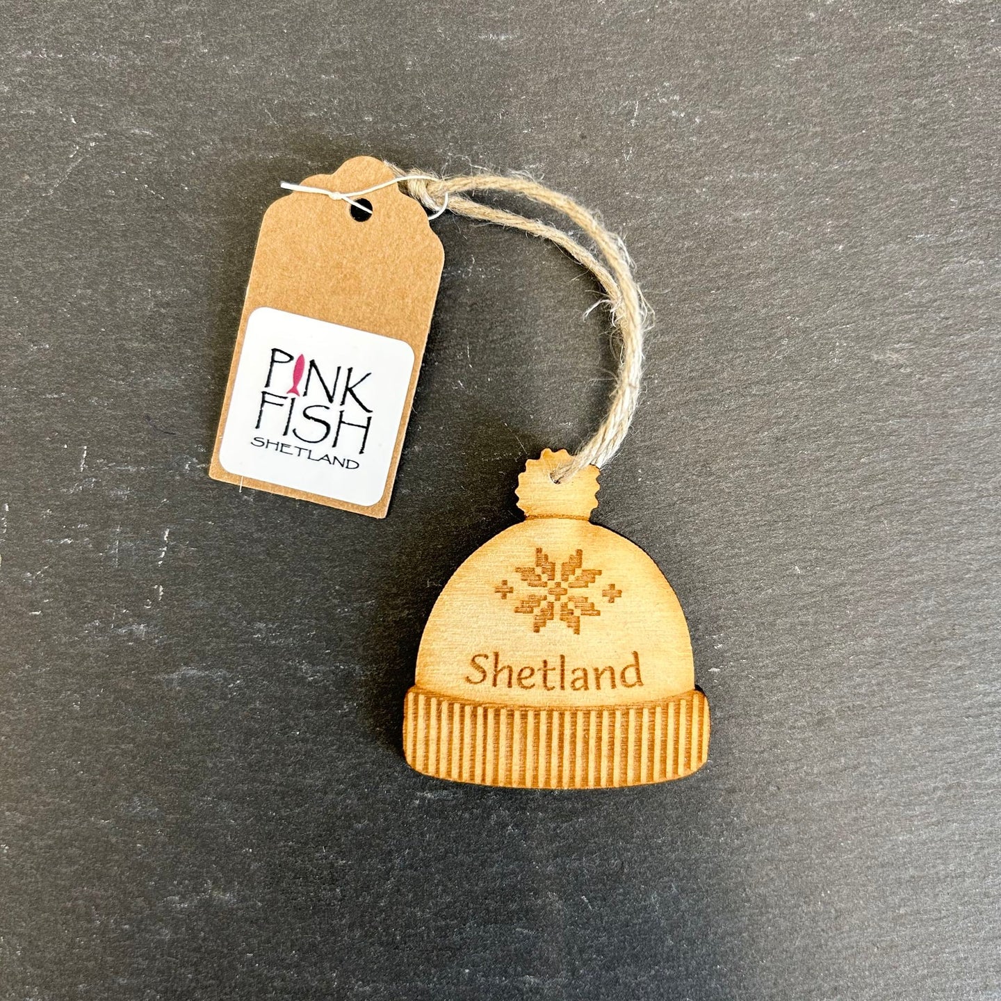 Pink Fish Shetland Star Hat Decoration