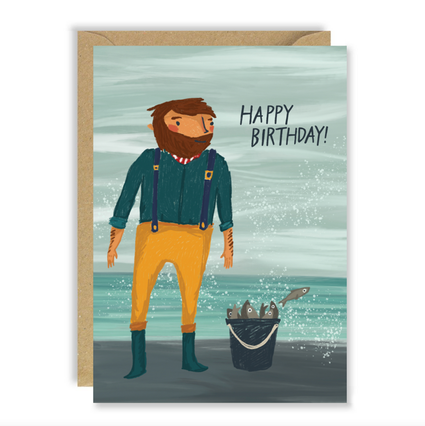 Joy Nevada Fisherman Birthday Card