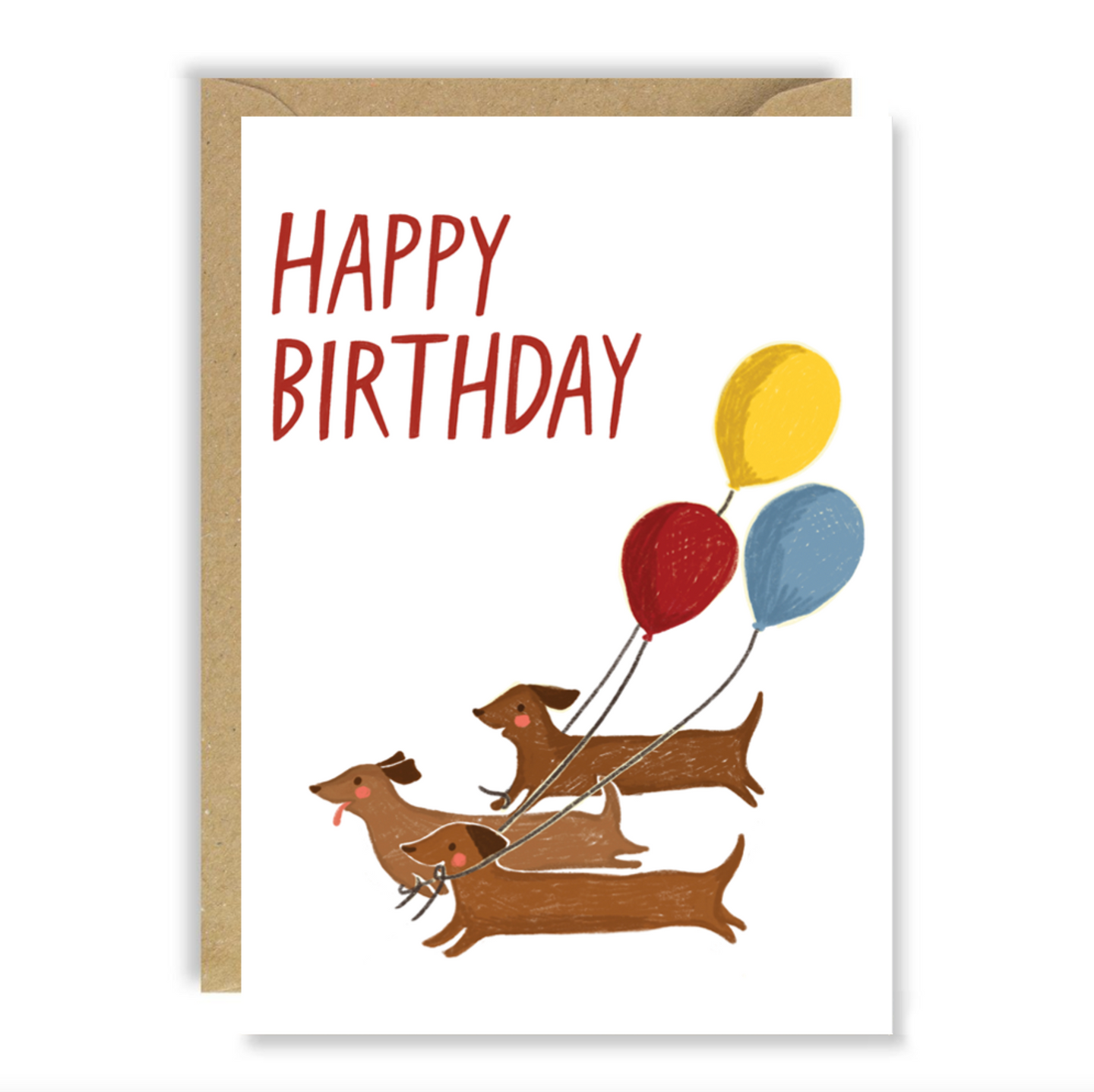 Joy Nevada Dogs with Balloons Card