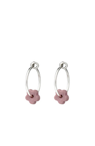 One & Eight Lilac Petal Silver Earrings