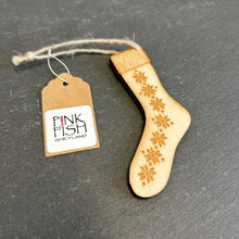 Load image into Gallery viewer, Pink Fish Fair Isle Sock Decoration
