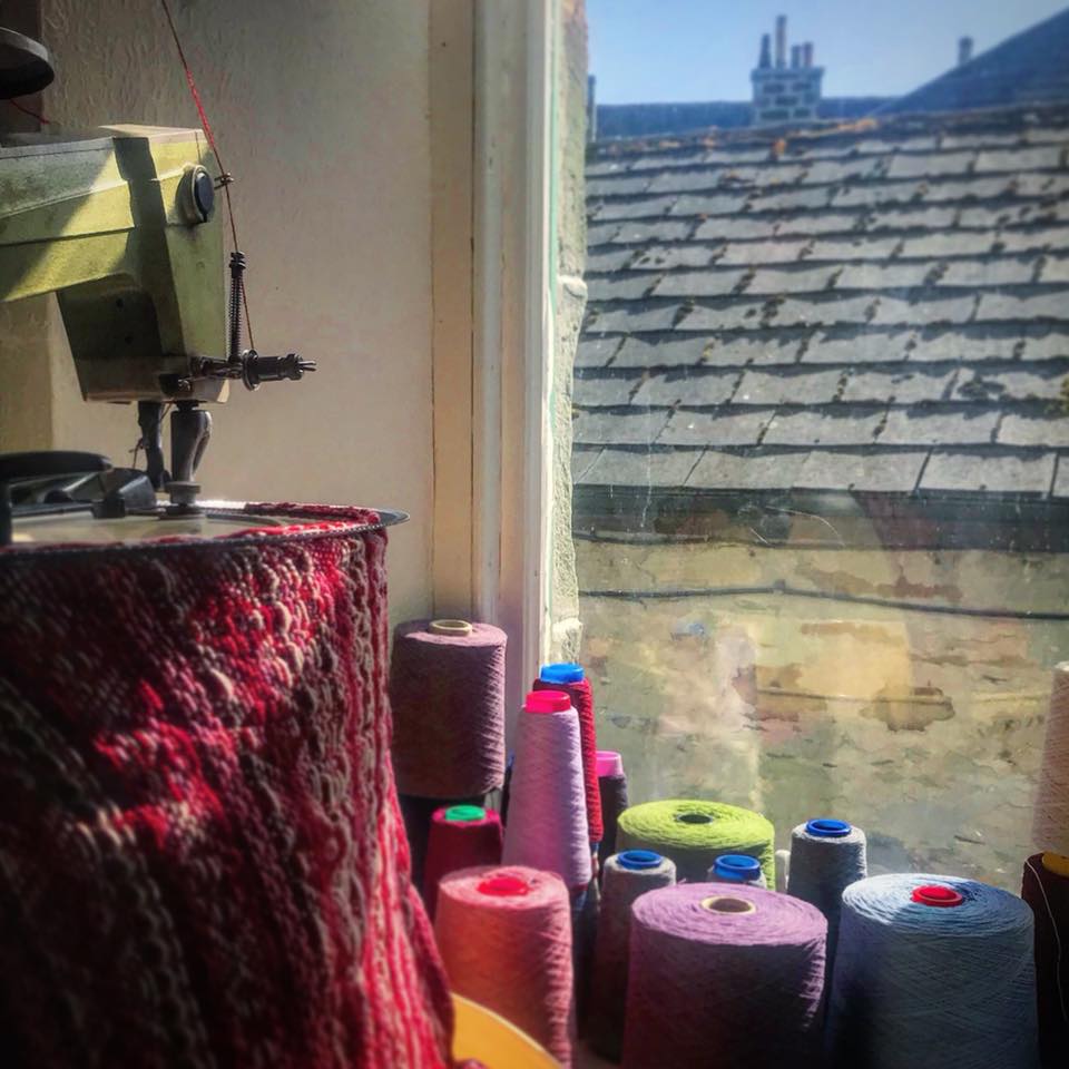 Knitwear studio at Ninian in Shetland