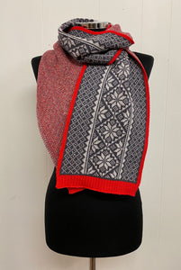 Vintage Fair Isle Border Scarf