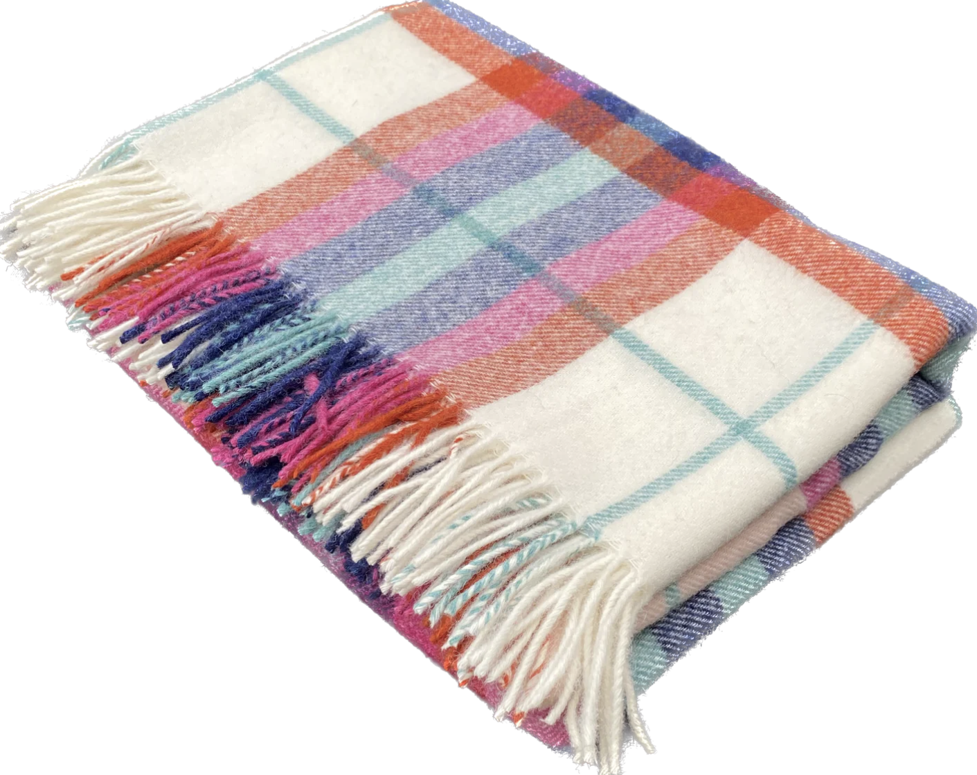 Bronte -  Falmouth Ivory/Red Throw