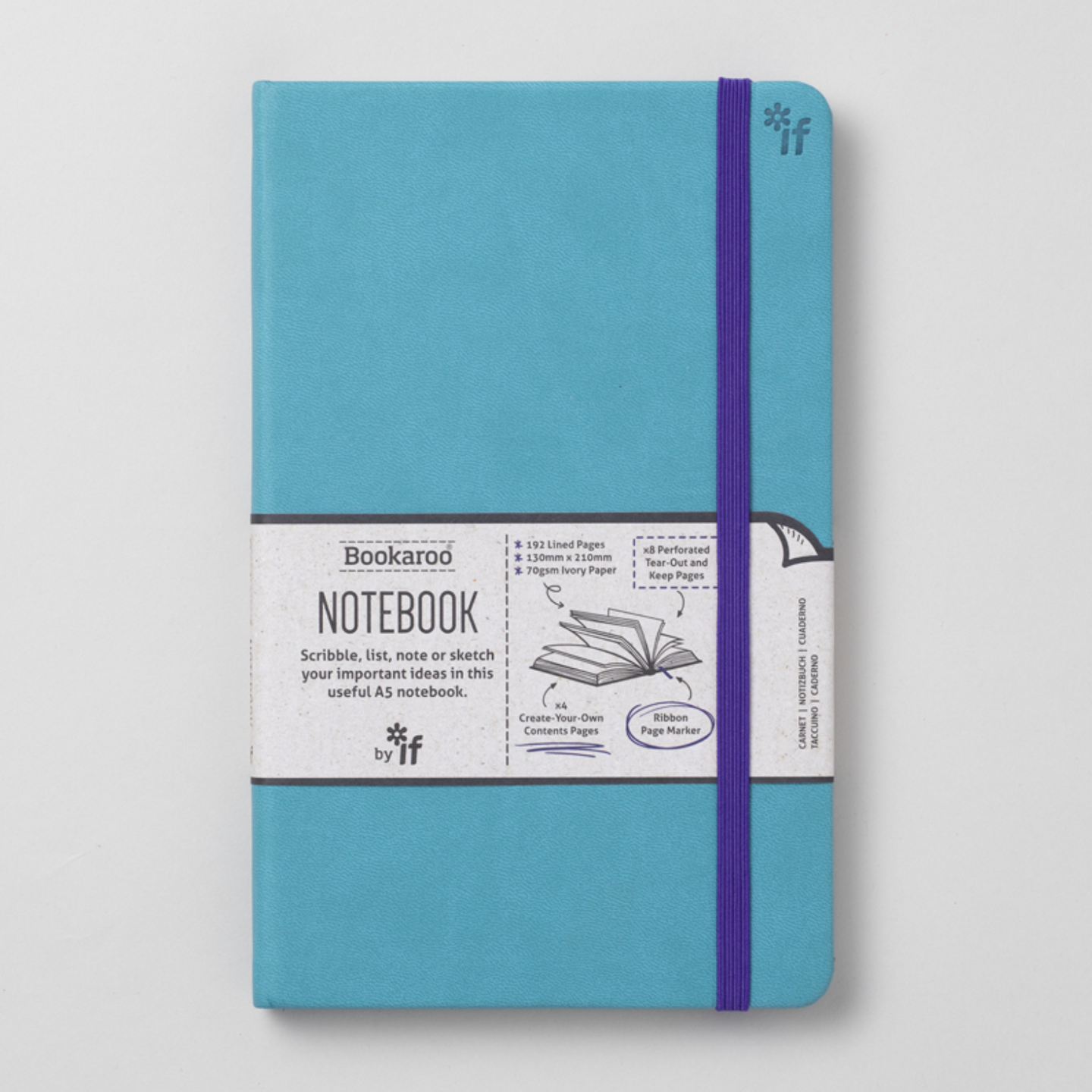Bookaroo Notebook - A5 Sky Blue