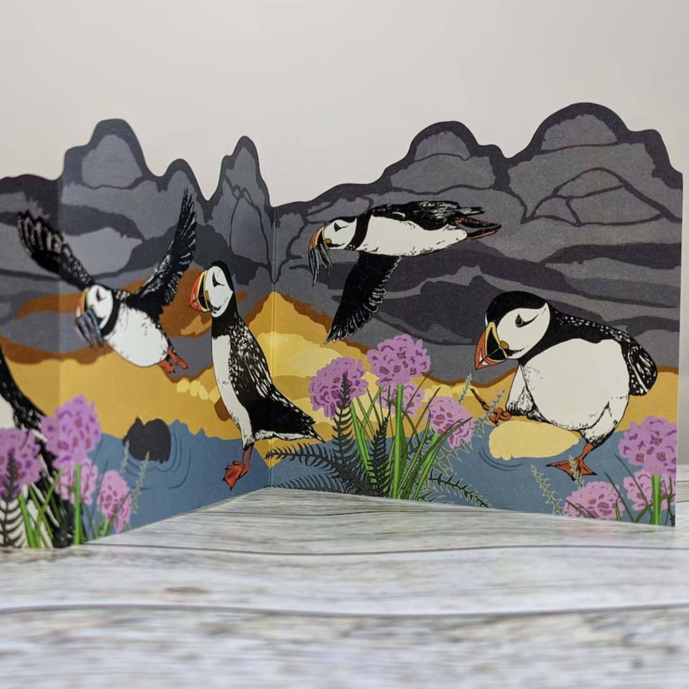 Tammie Norries - Concertina Card - Puffin
